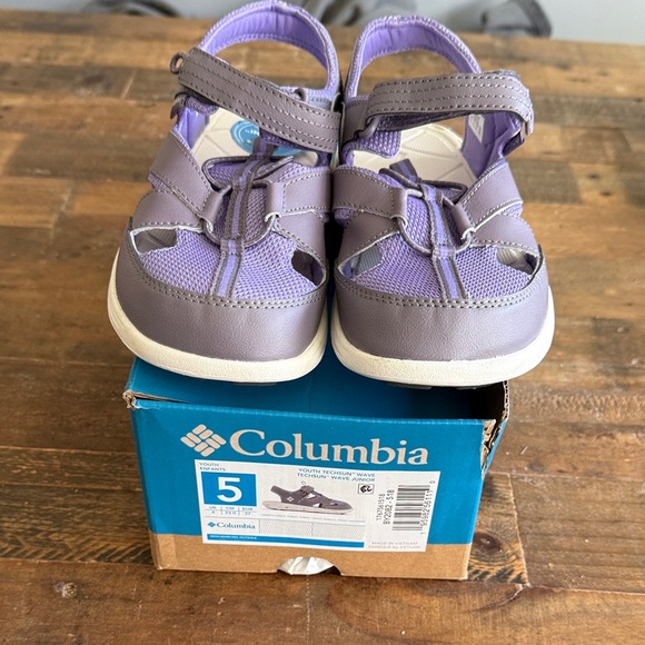 New in Box - Columbia Kids' Purple Techsun Wave Jr Sandals - Picture 1 of 5